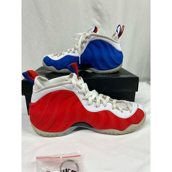 Nike Air Foamposite‎ One Sneakers USA Men's 8 Women’s Size 9 Red White Blue - Picture 3 of 5